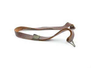 WWII Leather Liner Strap With Green Steel Buckle