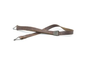 WWII Leather Liner Strap With Flat Green Steel Buckle