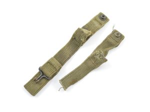 Late-WWII Web M1-C Paratrooper Helmet Chinstraps OD#7 (Green)