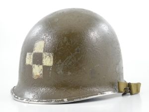 WWII Fixed Loop Schlueter Medic's M1 Helmet Shell (Mid-1943)
