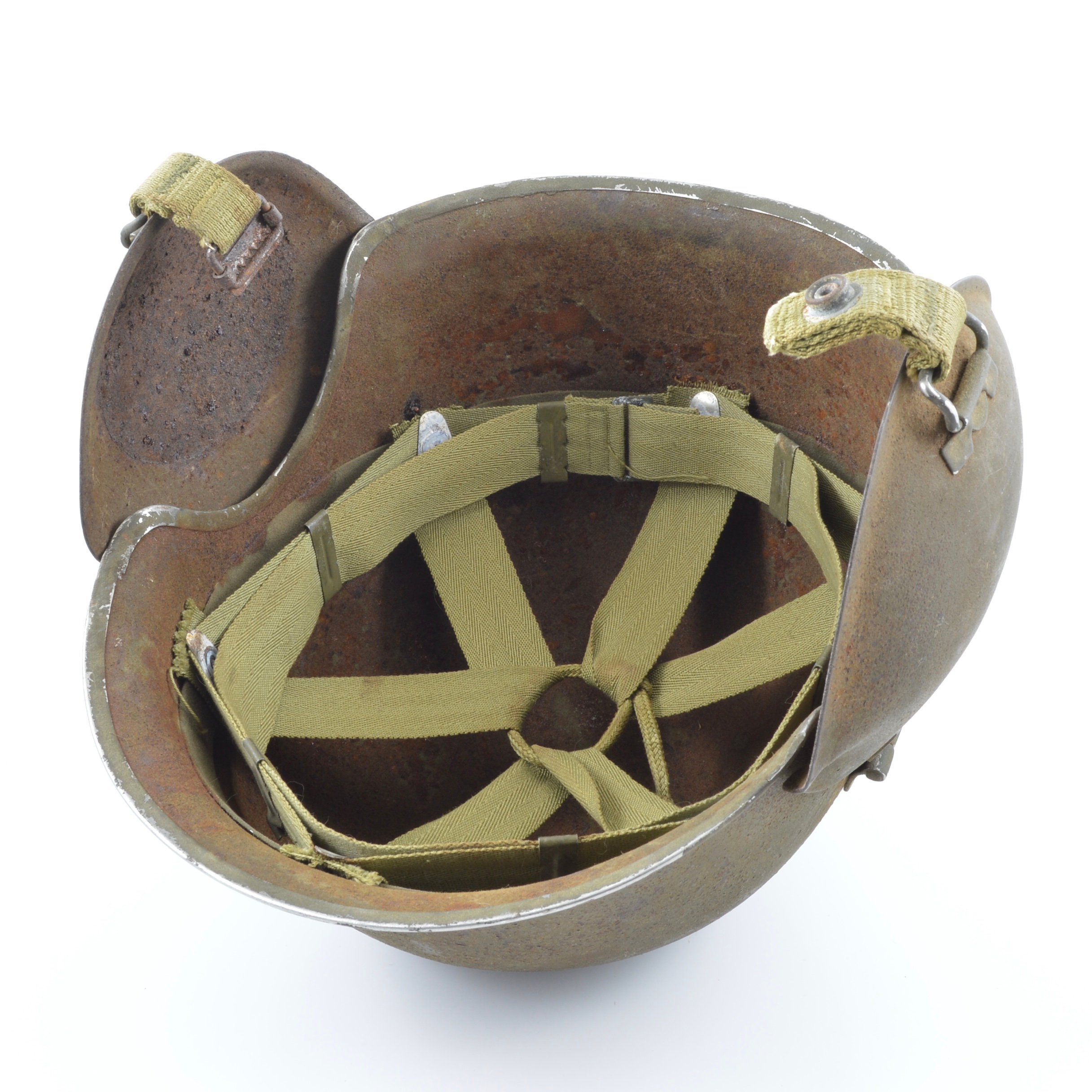 WWII U.S. Army Air Corps/Force M3 Bomber Crew Flak Helmet — image 2