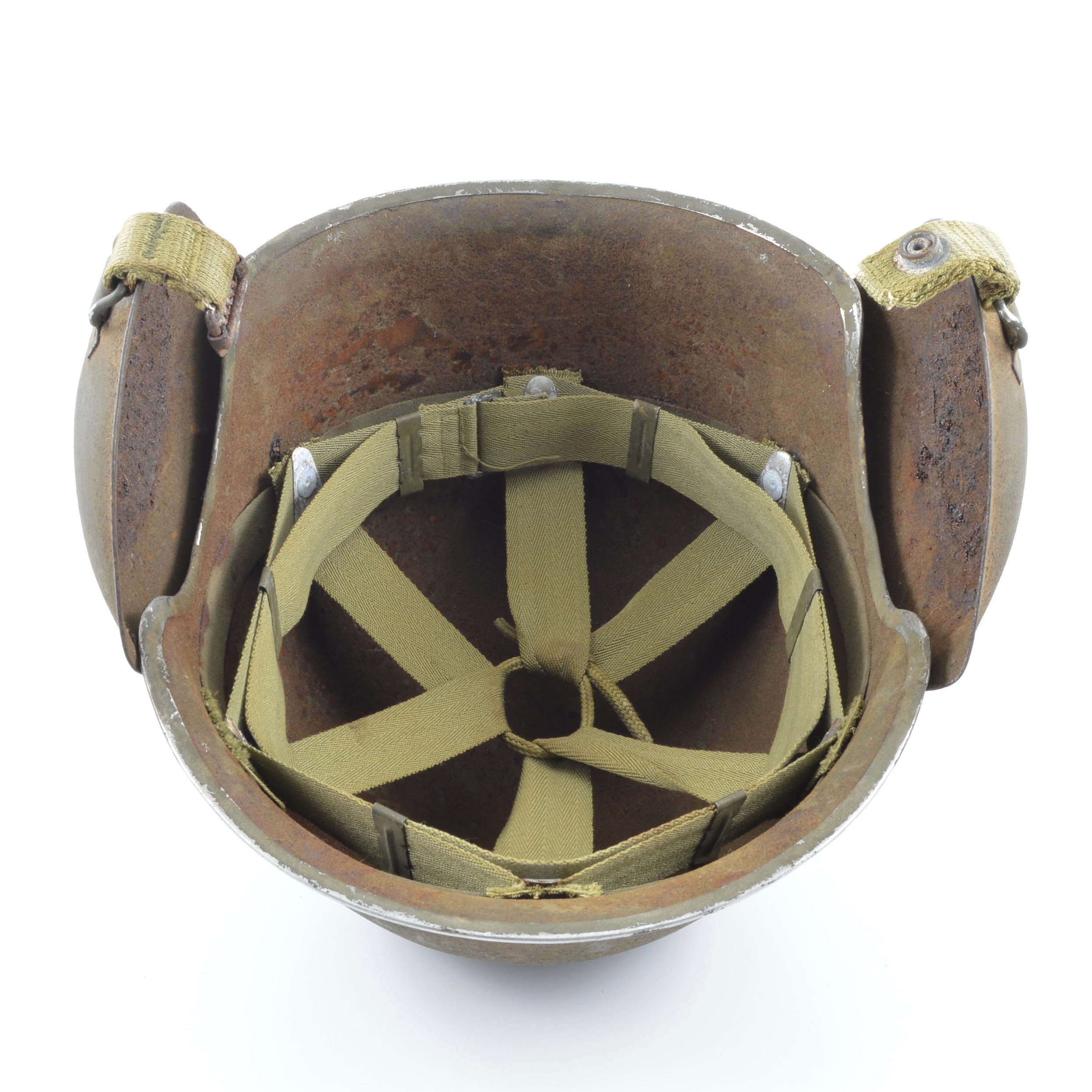 WWII U.S. Army Air Corps/Force M3 Bomber Crew Flak Helmet — image 4