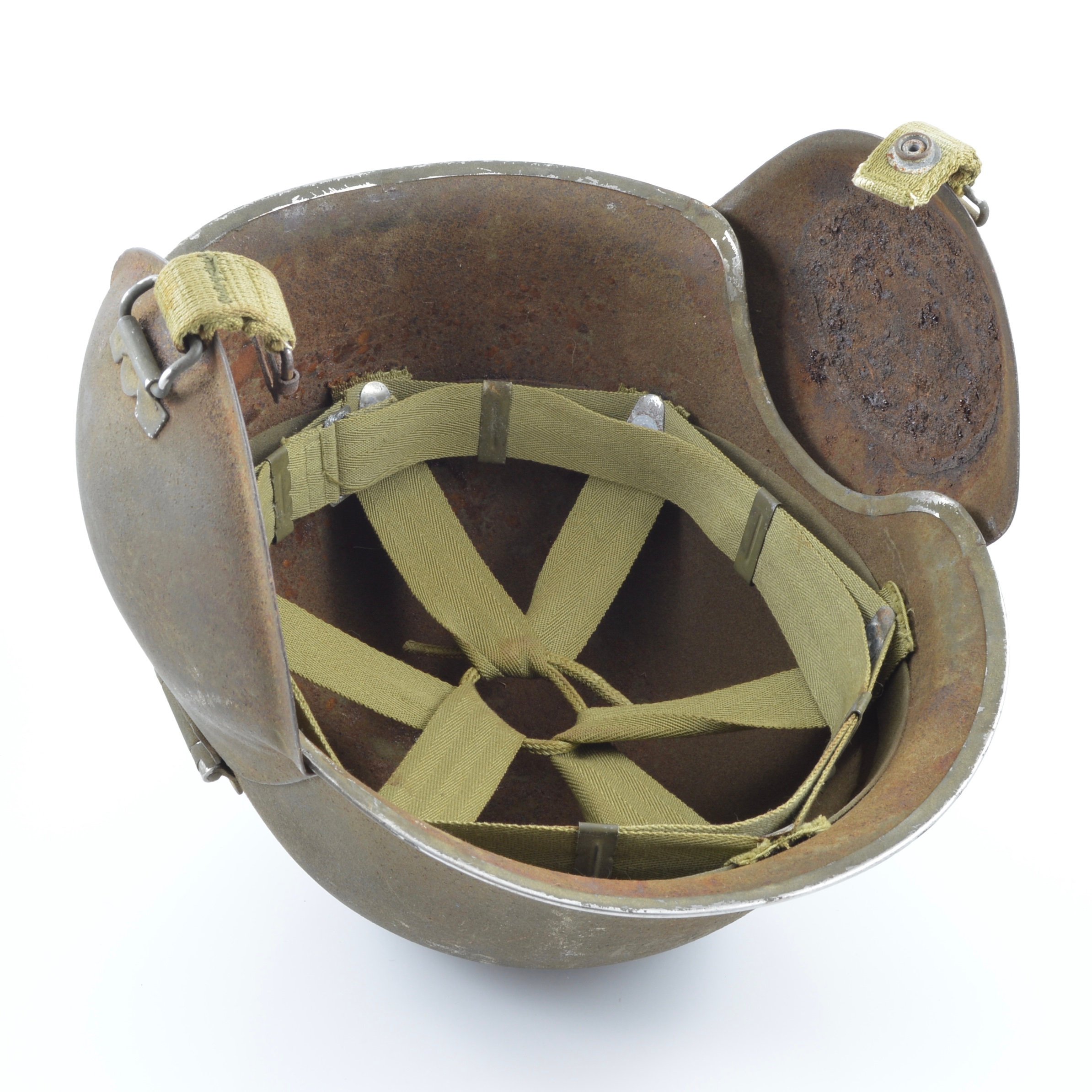 WWII U.S. Army Air Corps/Force M3 Bomber Crew Flak Helmet — image 5