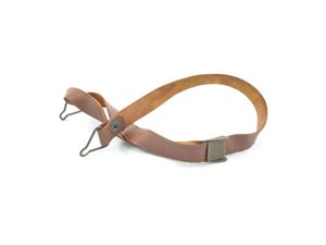 WWII Leather Liner Strap With Green Steel Buckle