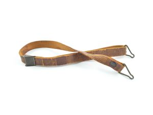 WWII Leather Liner Strap With Flat Green Steel Buckle