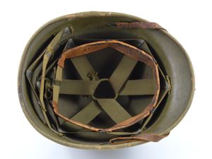 WWII Hawley M1 Helmet Liner With Complete Accessories (Khaki Suspension)