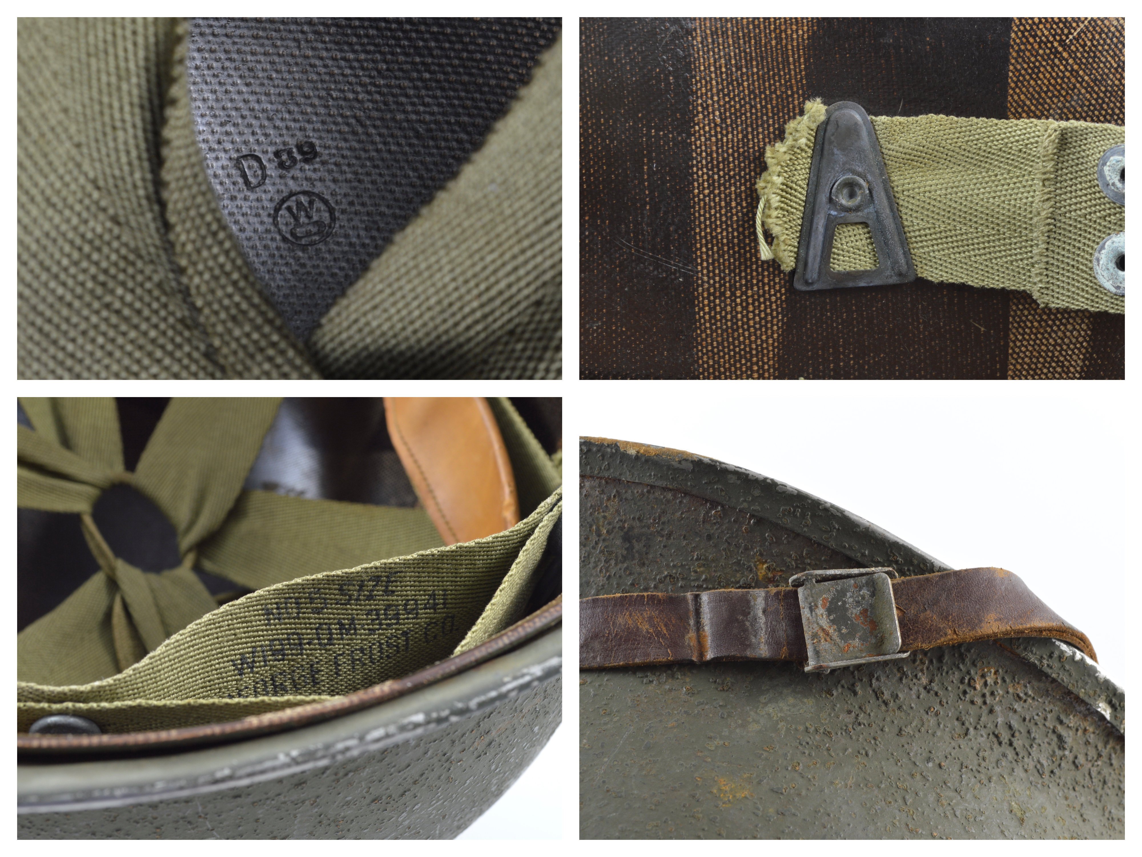 Mid-WWII Swivel Loop Helmet & Westinghouse Liner (Complete Set) — image 3