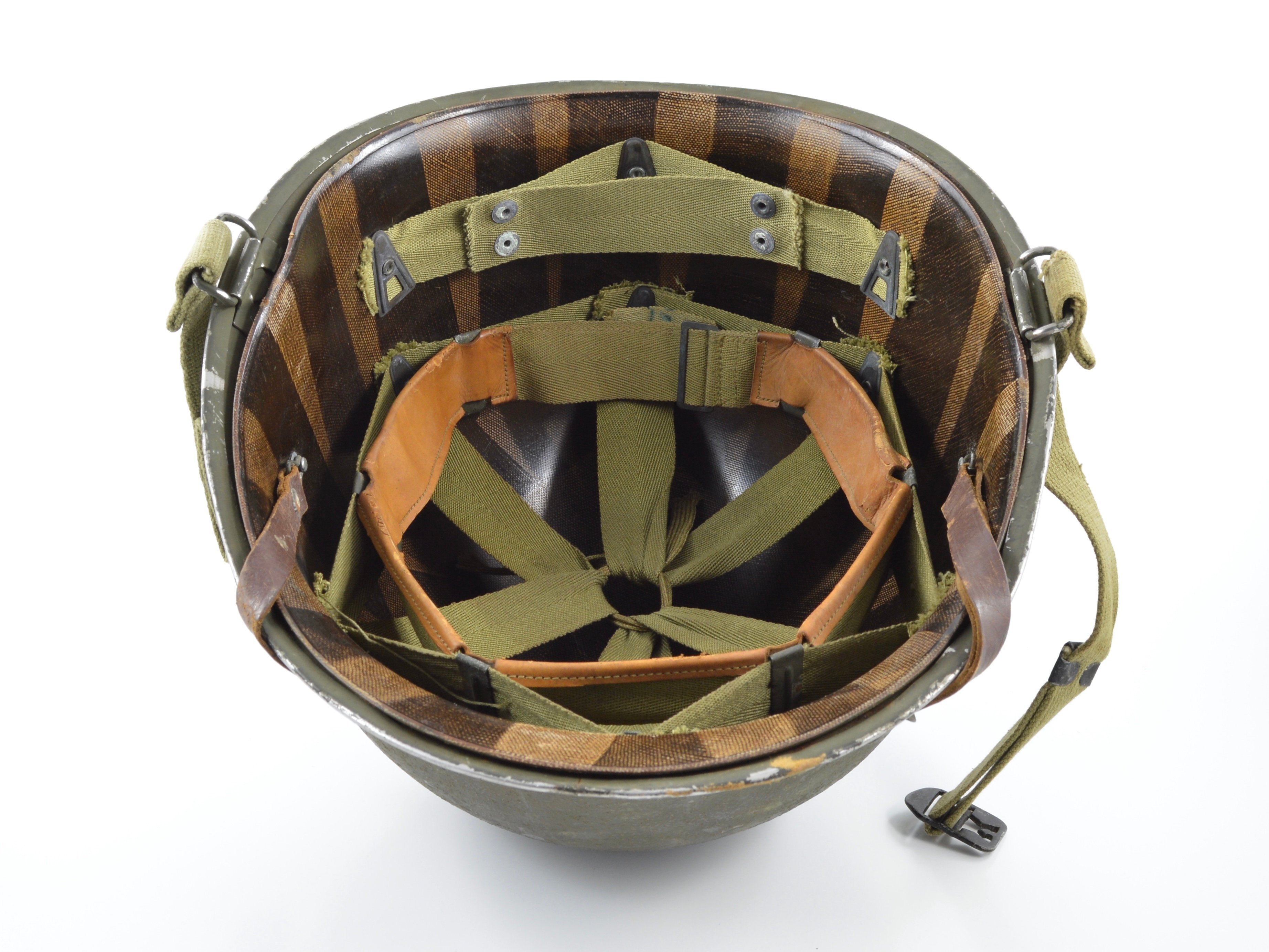 Mid-WWII Swivel Loop Helmet & Westinghouse Liner (Complete Set) — image 4