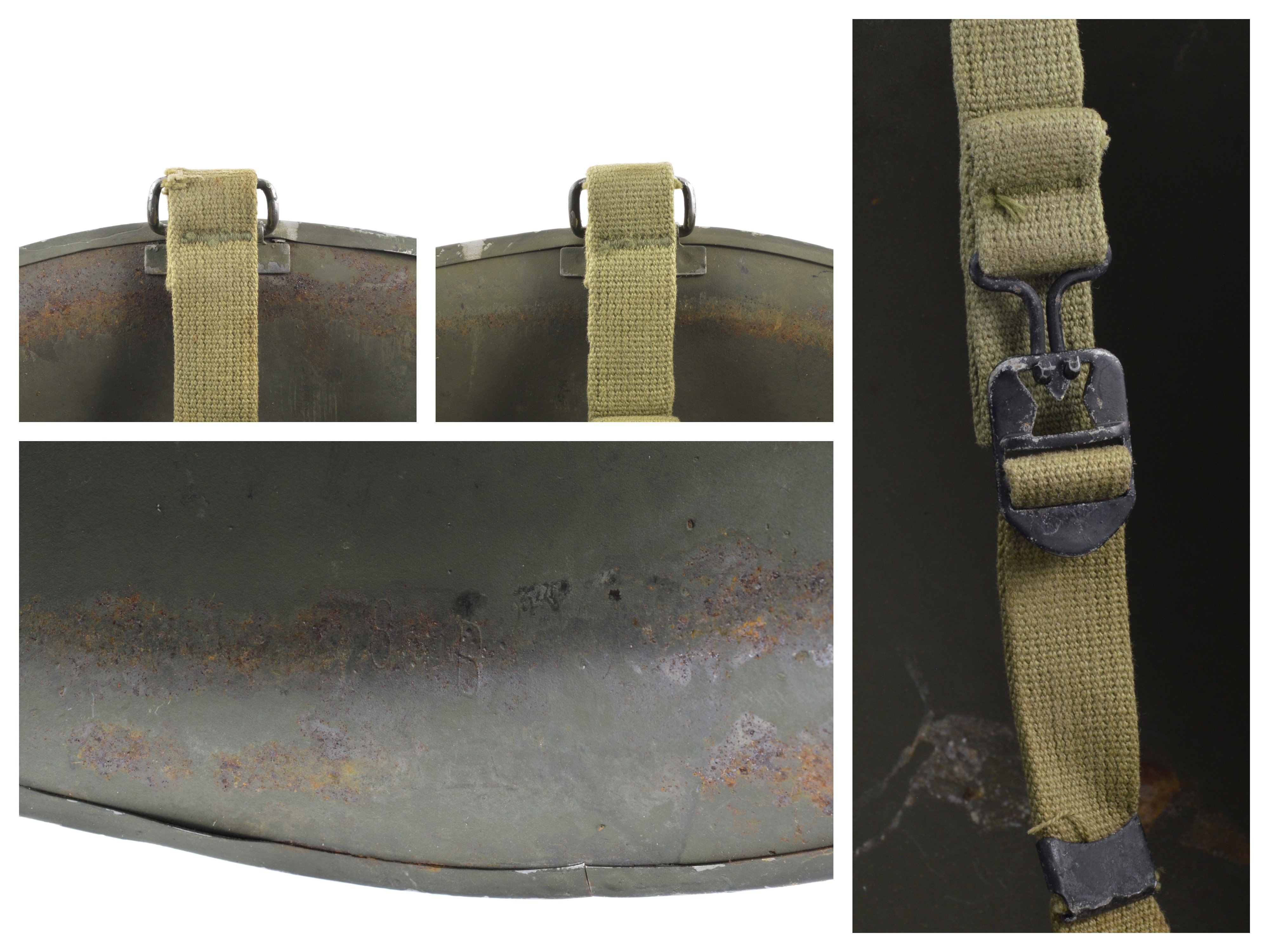 Mid-WWII Swivel Loop Helmet & Westinghouse Liner (Complete Set) — image 9