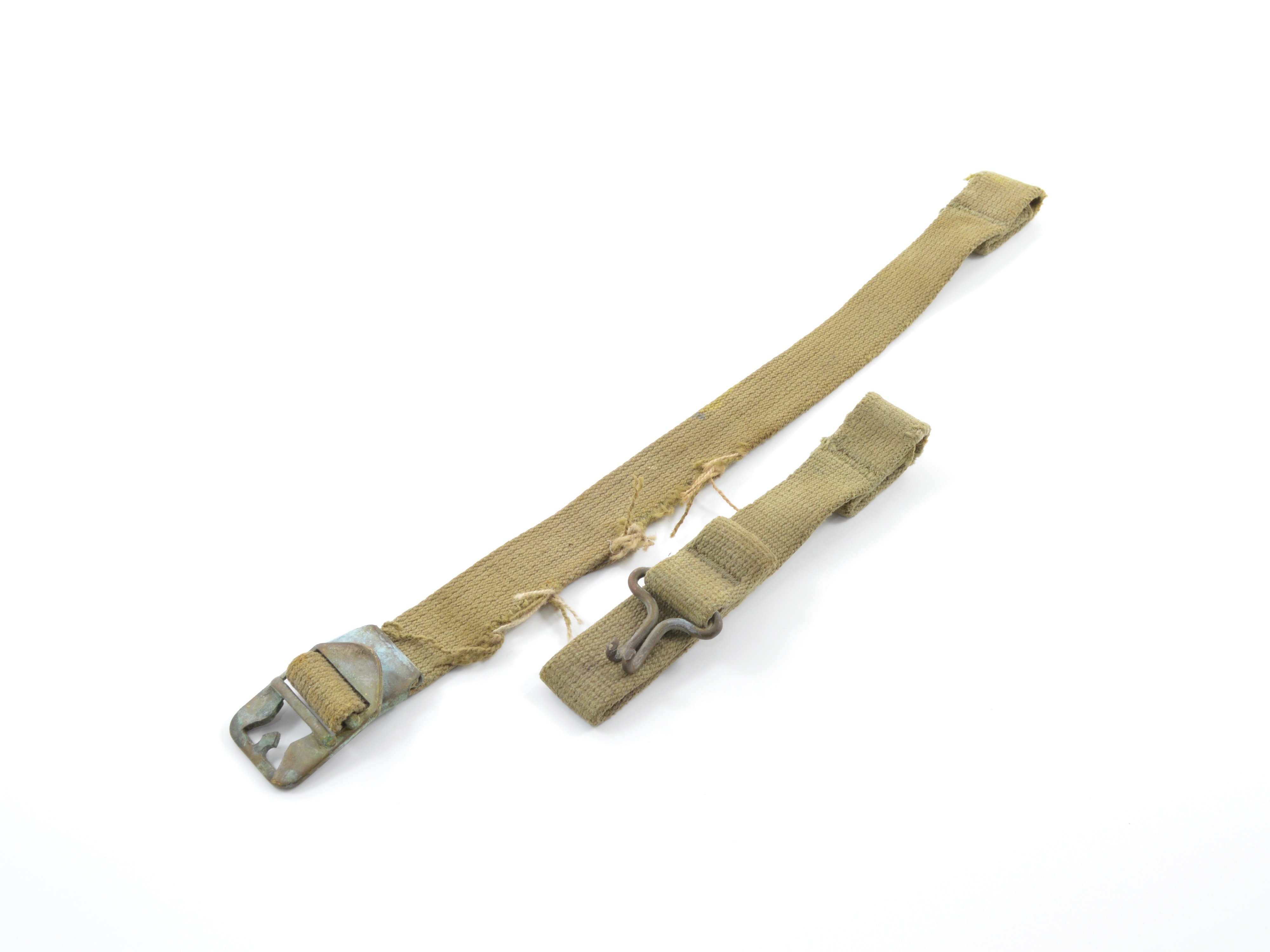Early-WWII Web Helmet Chinstraps OD#3 (Khaki) — image 3