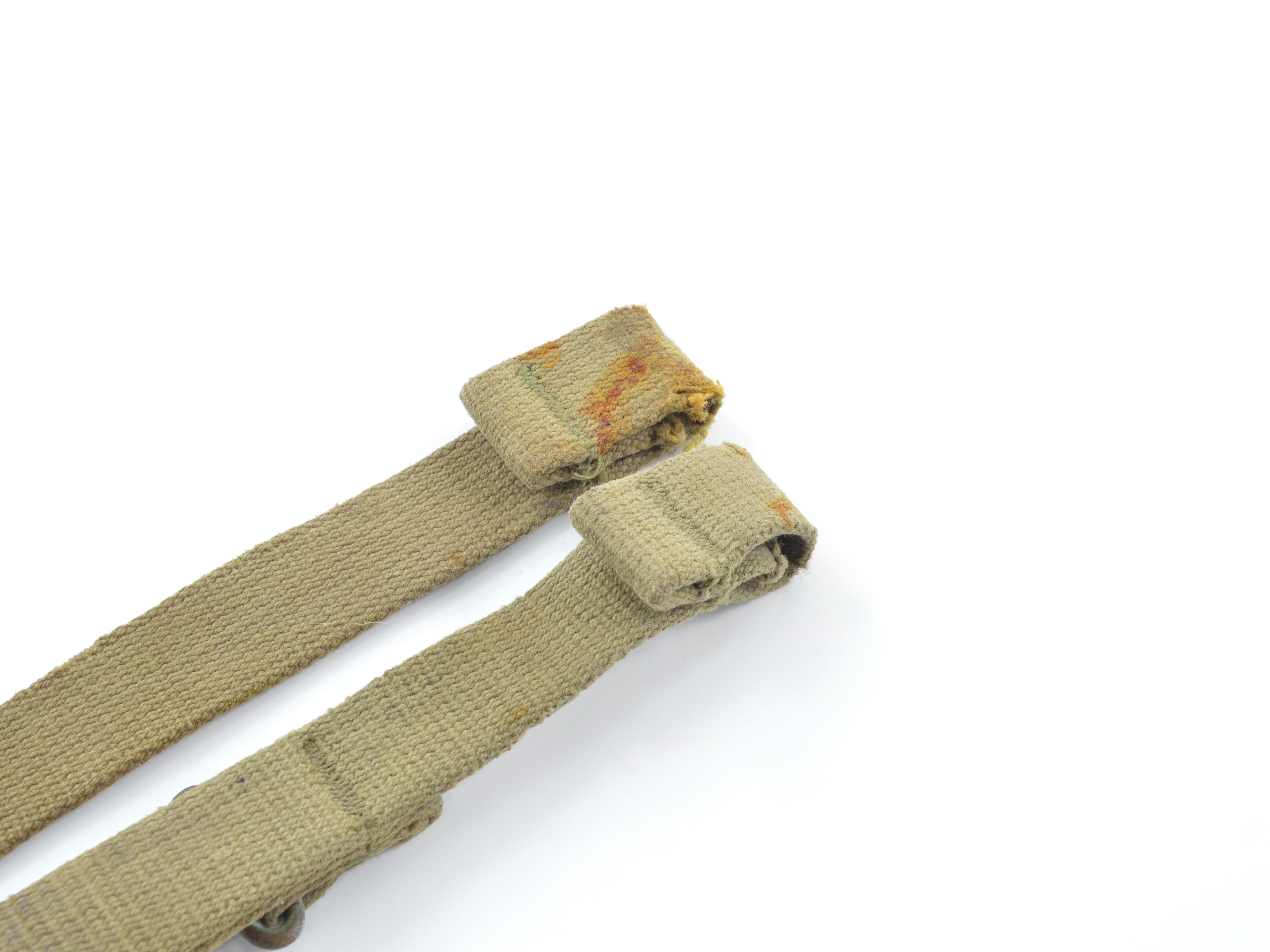 Early-WWII Web Helmet Chinstraps OD#3 (Khaki) — image 5