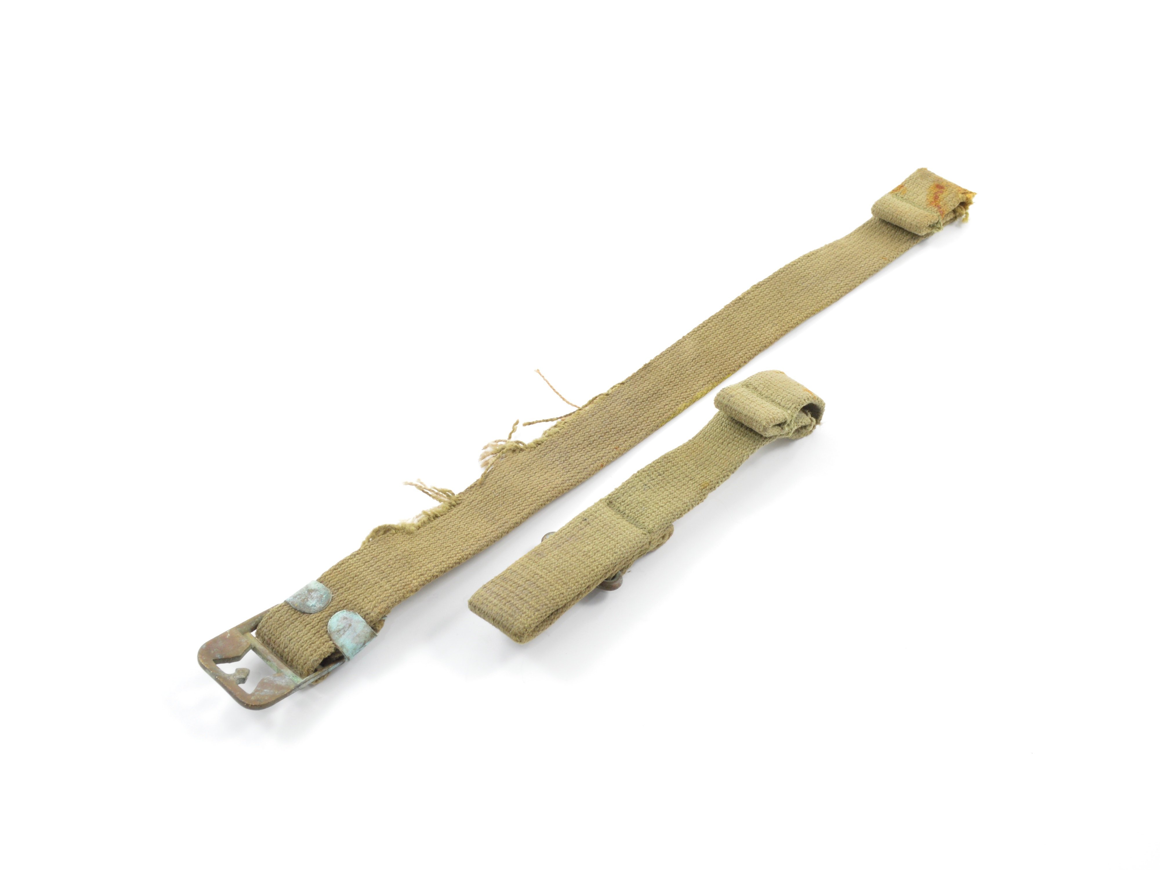 Early-WWII Web Helmet Chinstraps OD#3 (Khaki) — image 6