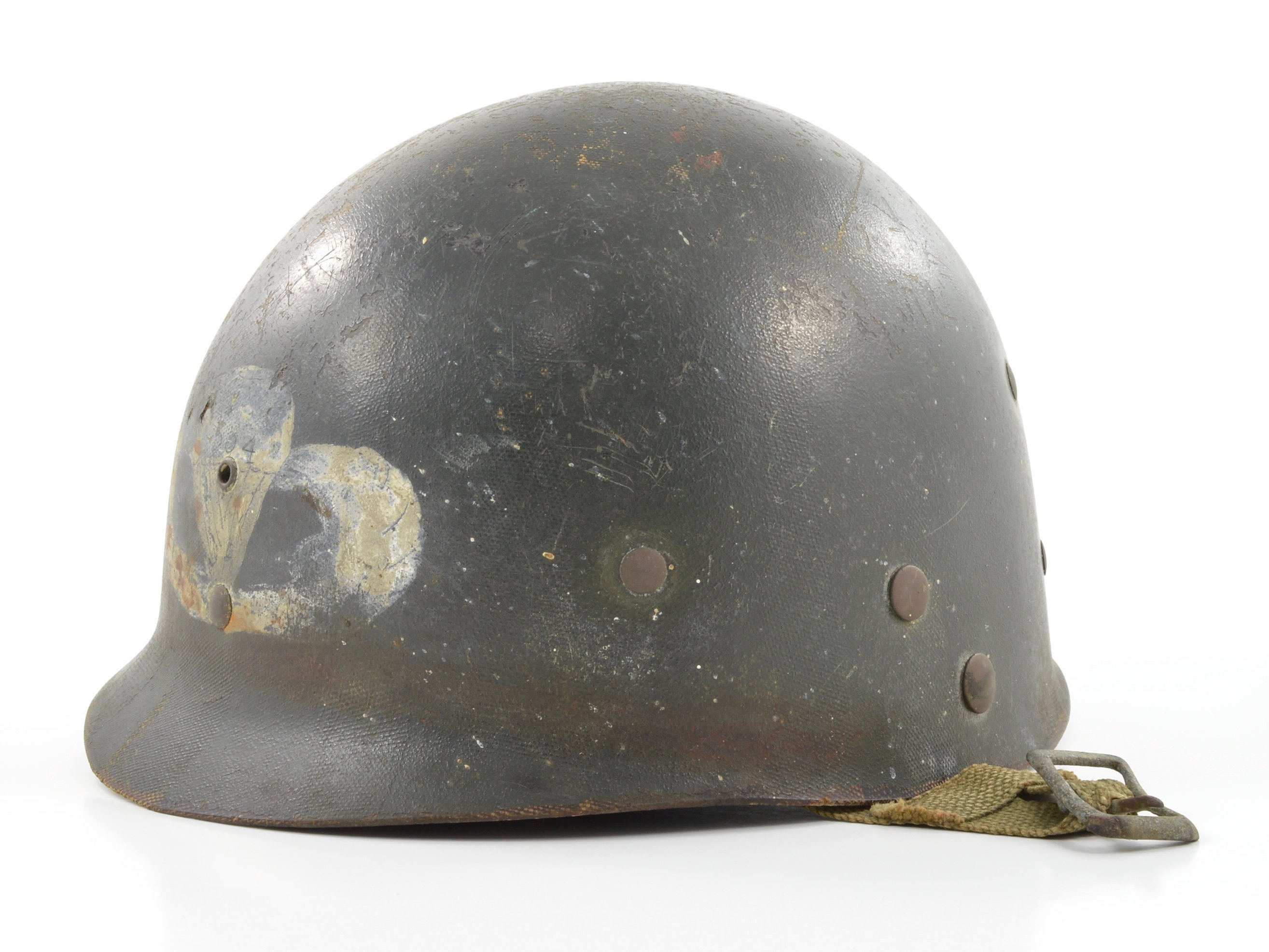 Late-WWII Westinghouse Airborne Paratrooper M1-C Helmet Liner (504th PIR) — image 11