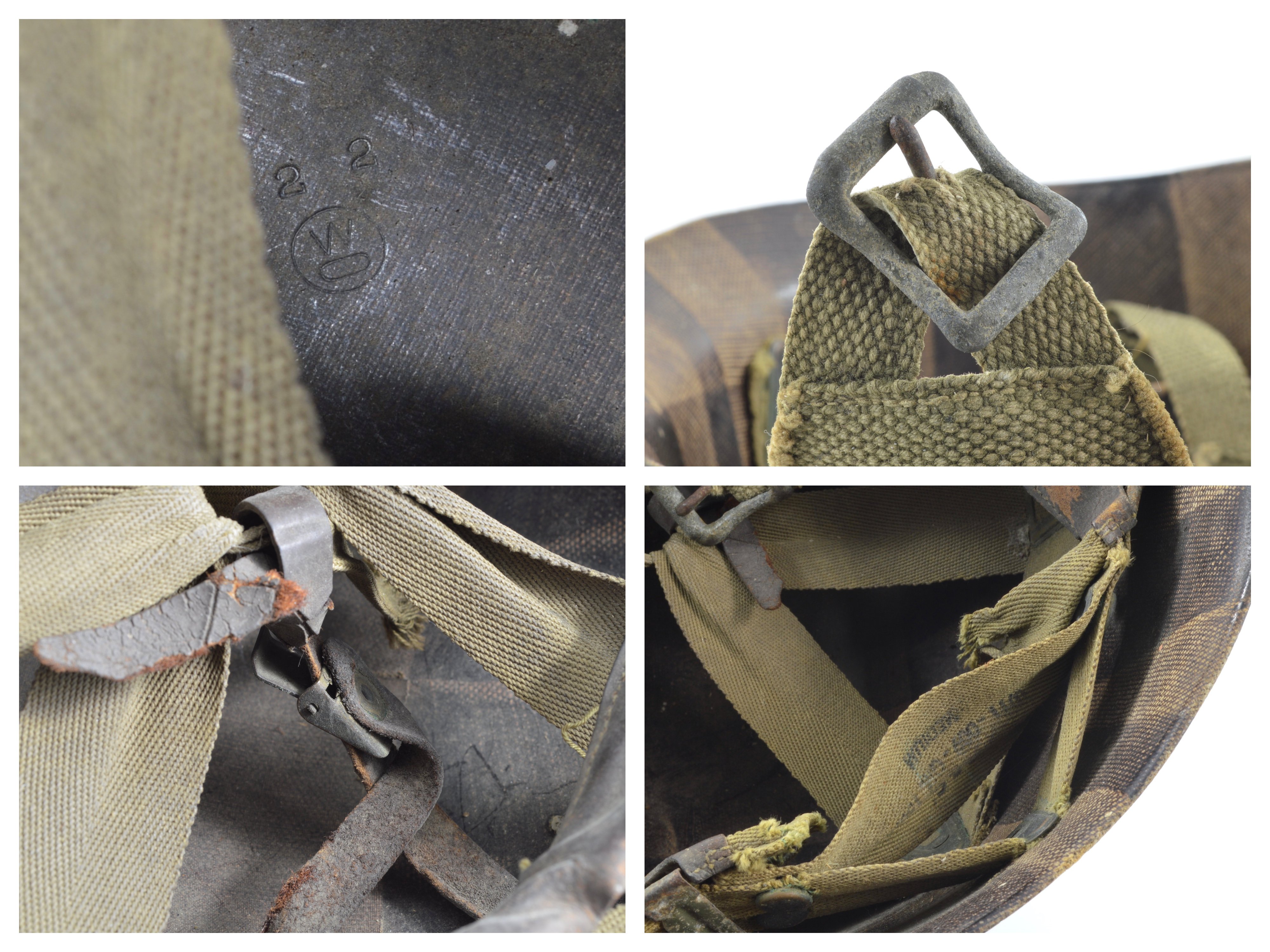 Late-WWII Westinghouse Airborne Paratrooper M1-C Helmet Liner (504th PIR) — image 3
