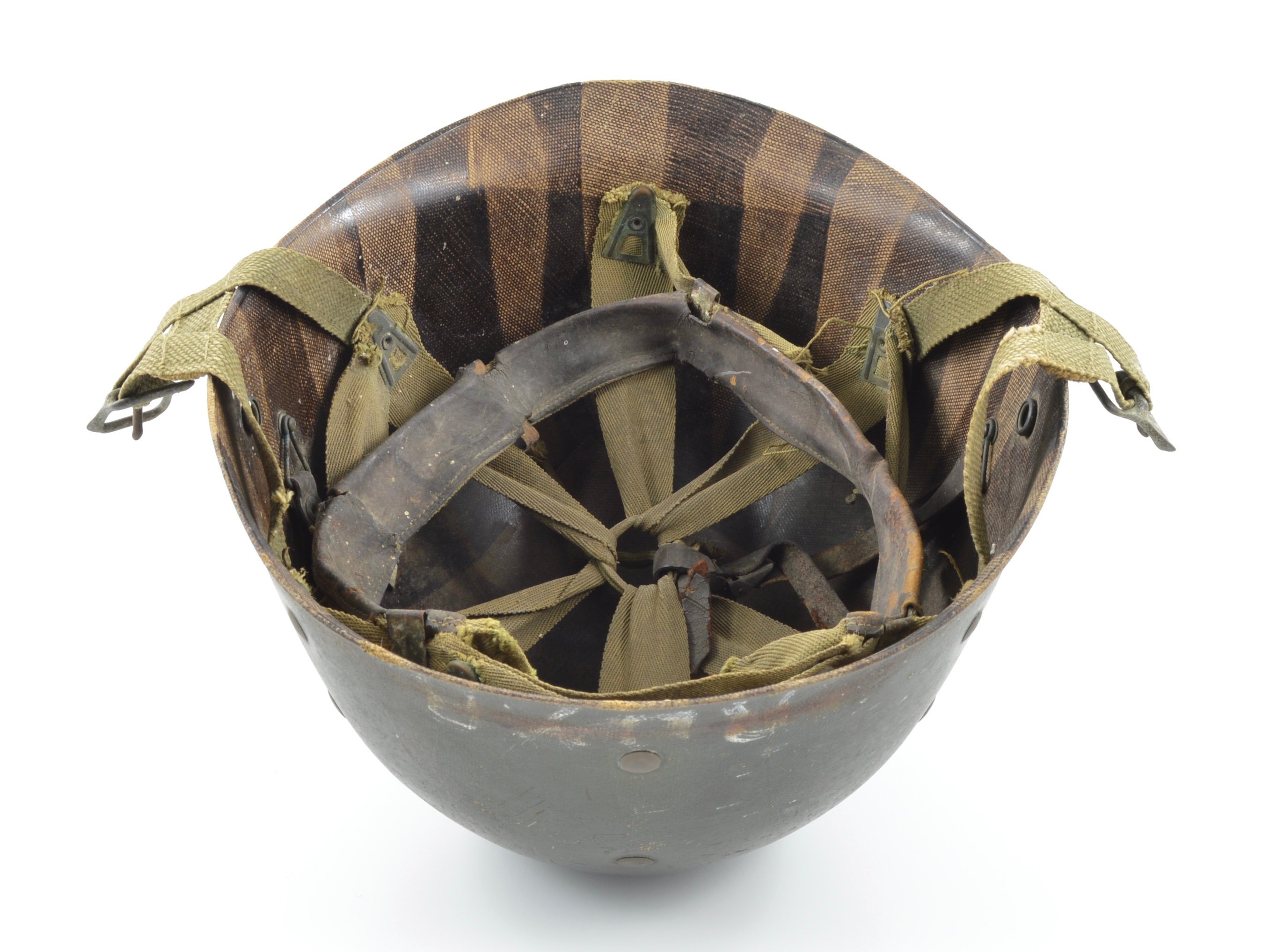 Late-WWII Westinghouse Airborne Paratrooper M1-C Helmet Liner (504th PIR) — image 6