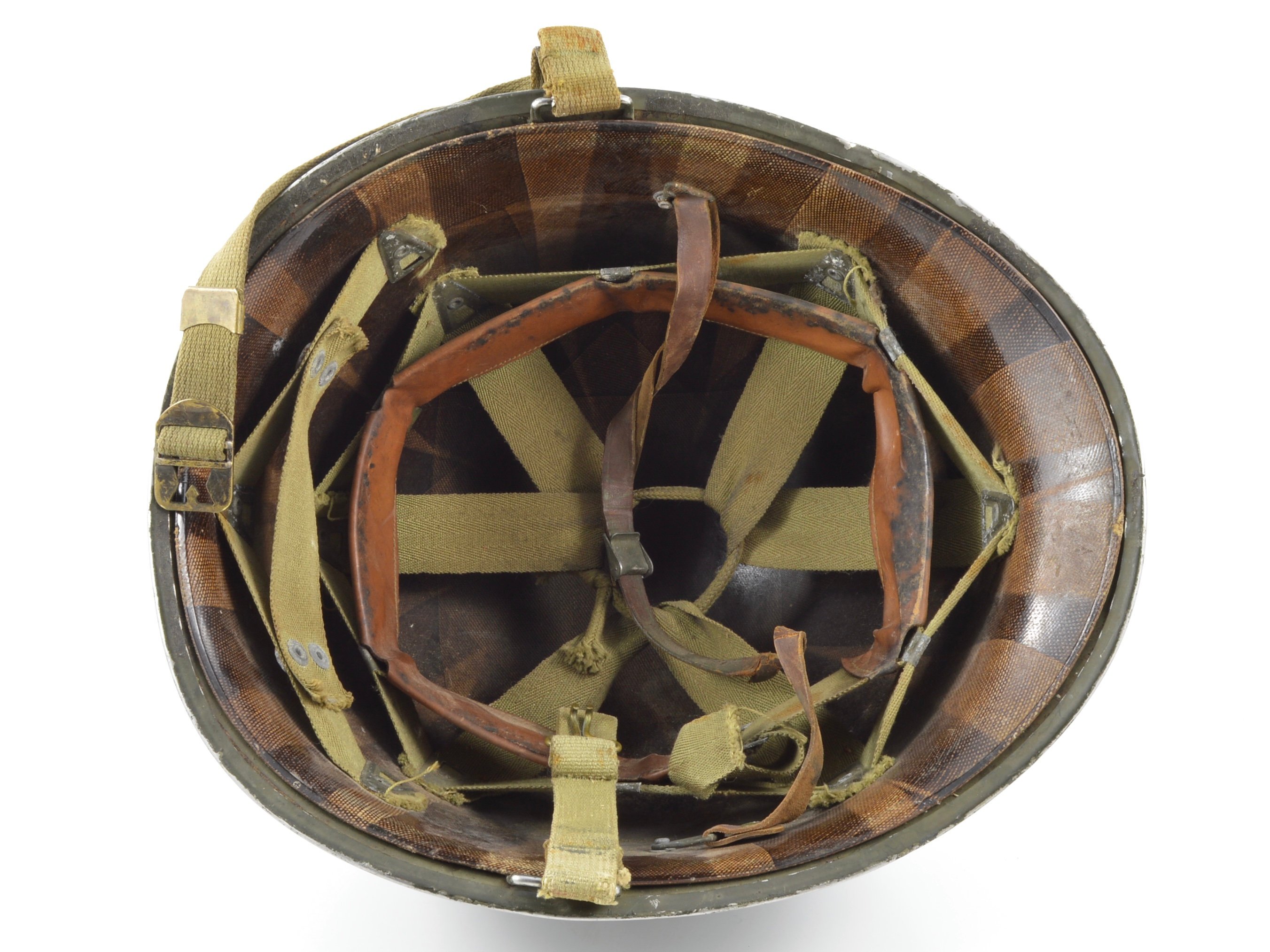 WWII USCG Shore Party Fixed Loop M1 Helmet & Westinghouse Liner (Painted Set) — image 3
