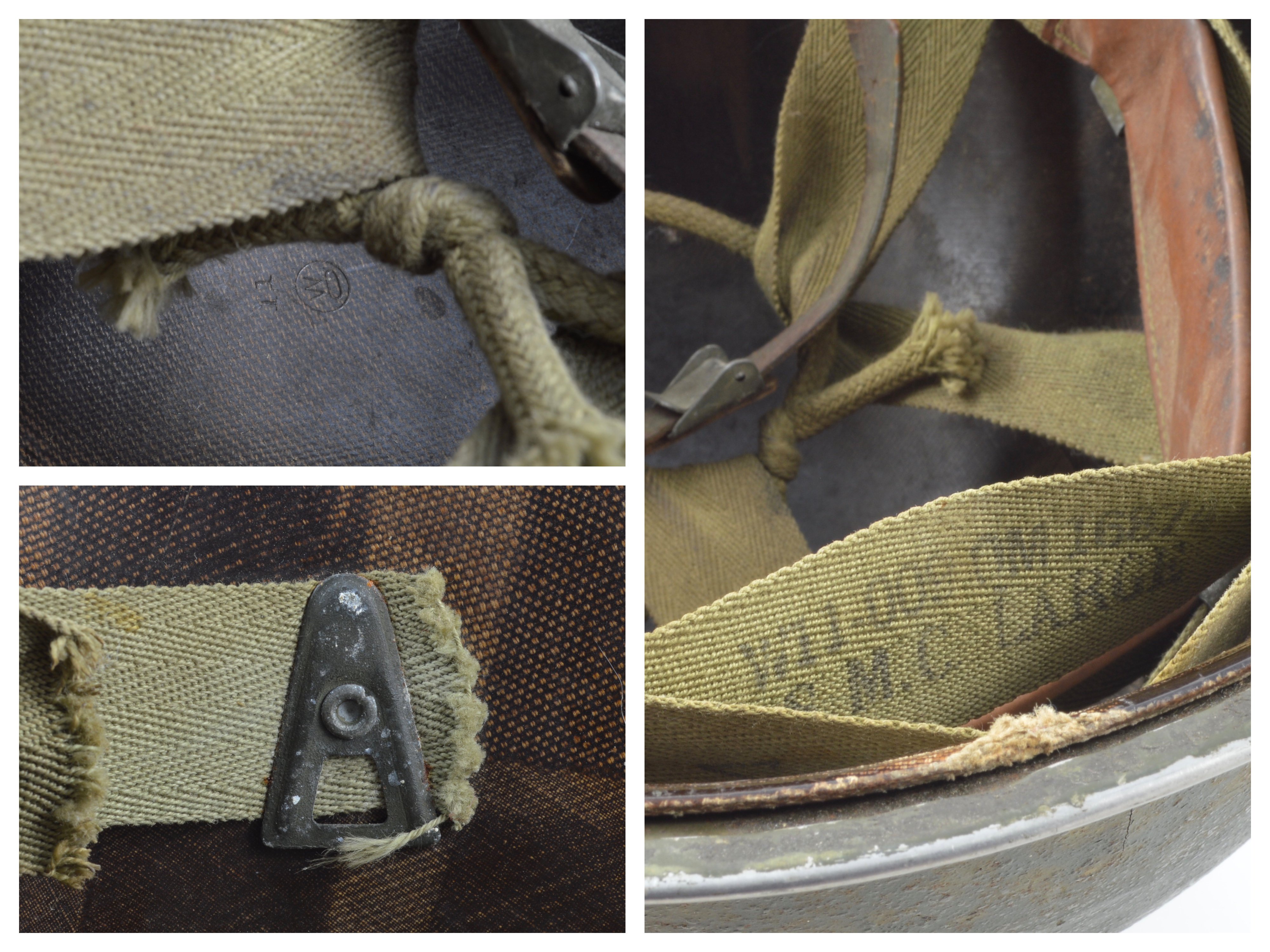 WWII USCG Shore Party Fixed Loop M1 Helmet & Westinghouse Liner (Painted Set) — image 4