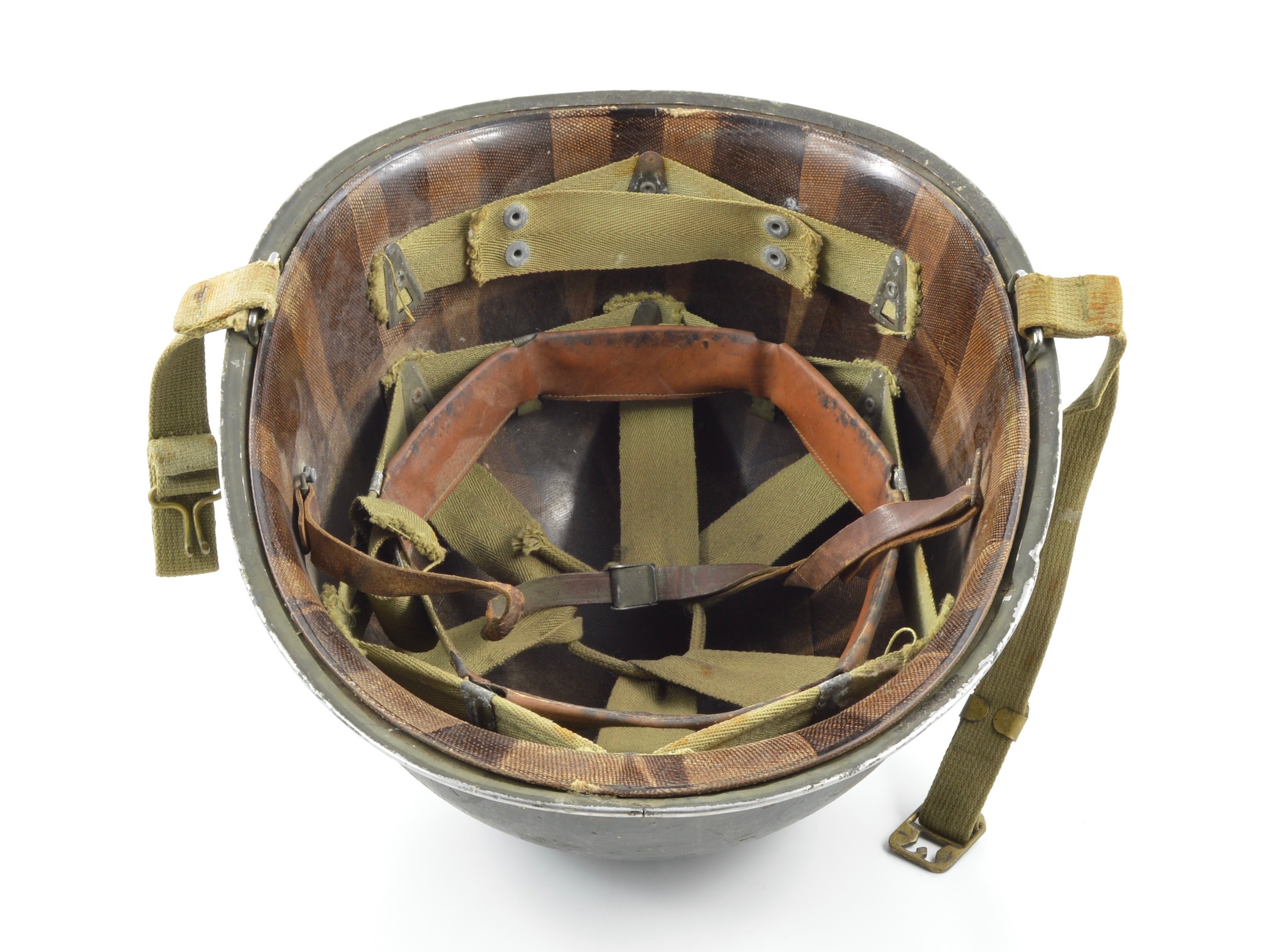 WWII USCG Shore Party Fixed Loop M1 Helmet & Westinghouse Liner (Painted Set) — image 5