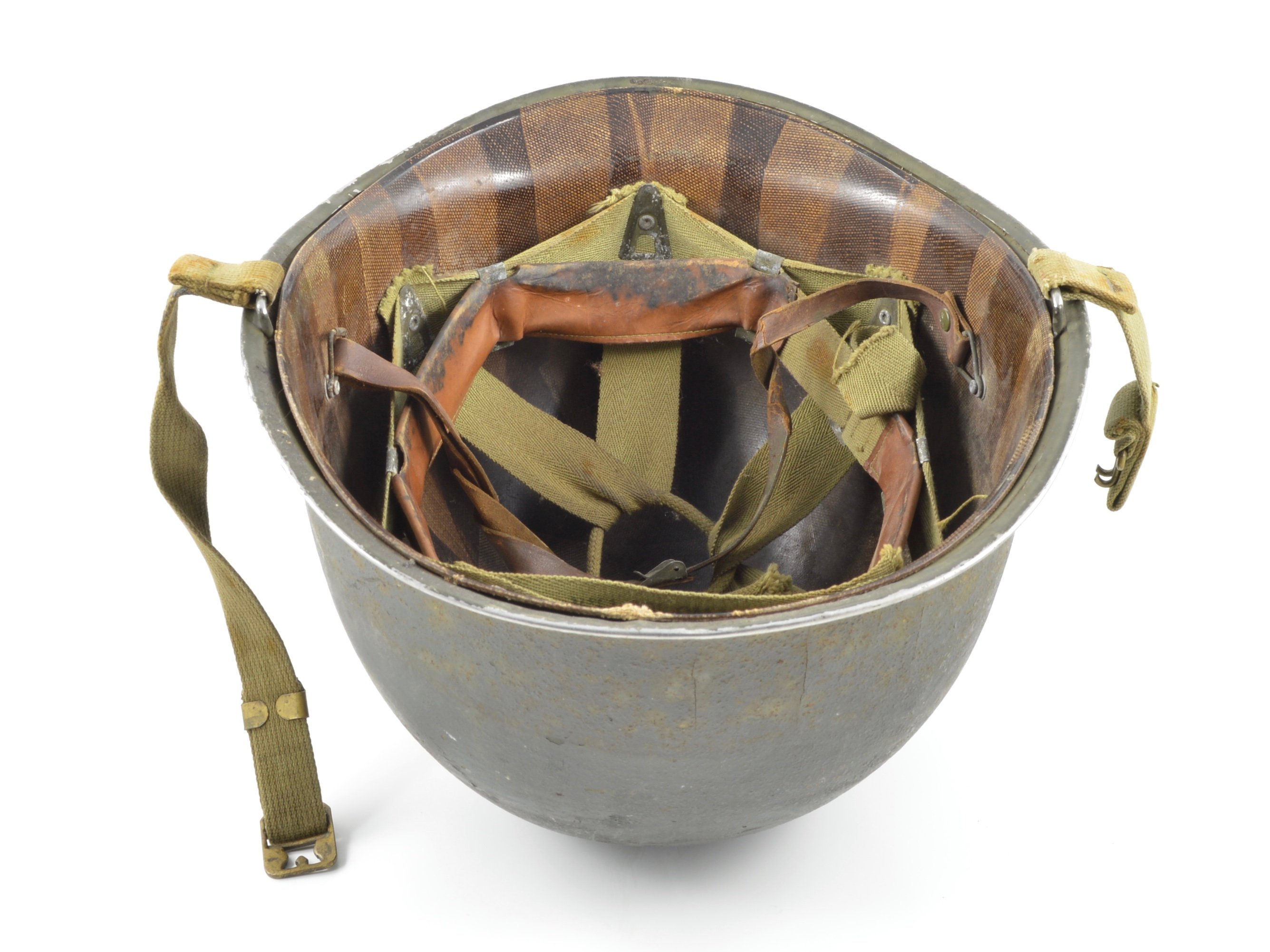 WWII USCG Shore Party Fixed Loop M1 Helmet & Westinghouse Liner (Painted Set) — image 6