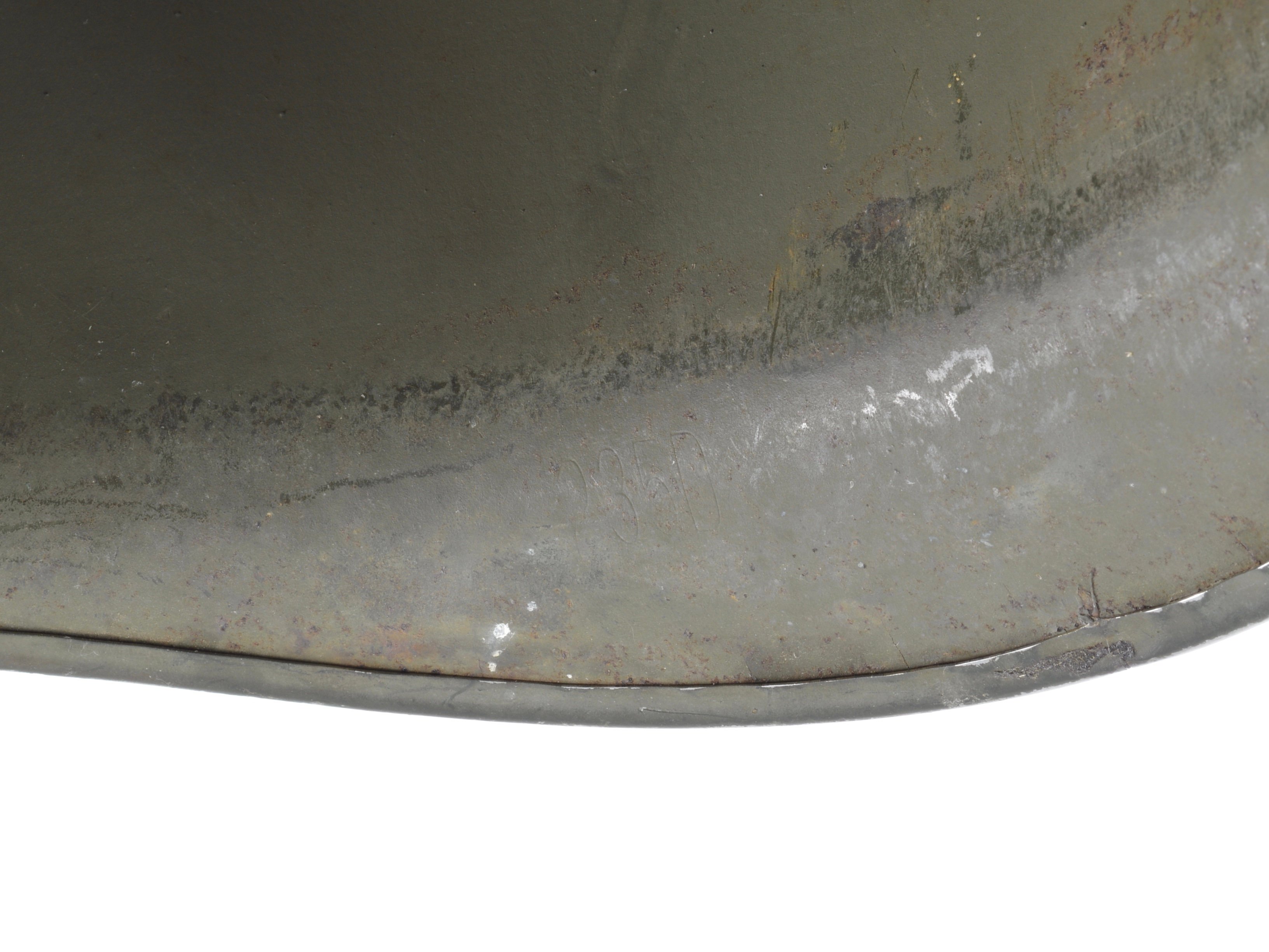 WWII USCG Shore Party Fixed Loop M1 Helmet & Westinghouse Liner (Painted Set) — image 8