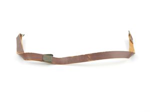 WWII Leather Liner Strap With Green Steel Buckle