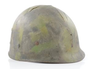 WWII Westinghouse M1 Helmet Liner (Factory-Applied Jungle Camouflage)