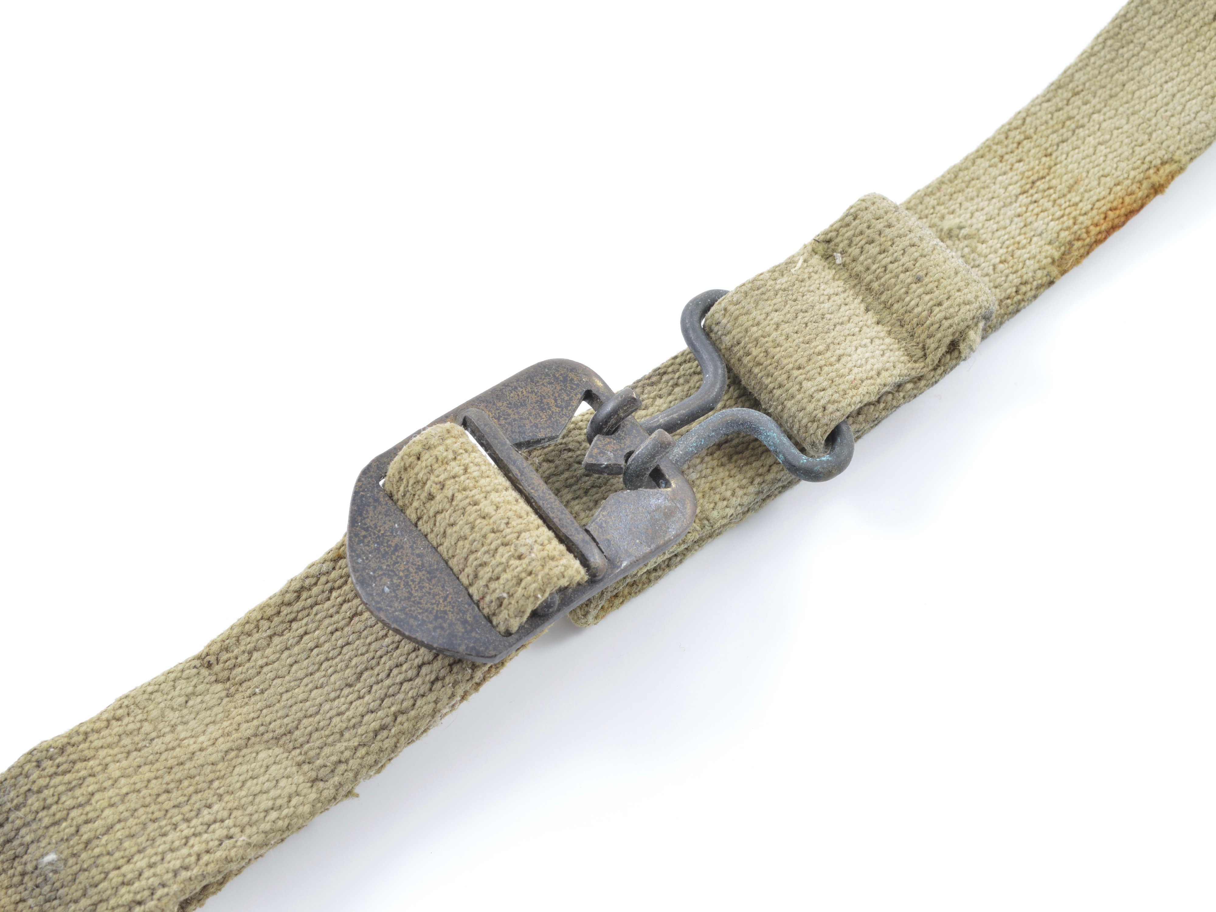 Early-WWII Web Helmet Chinstraps OD#3 (Khaki) — image 2