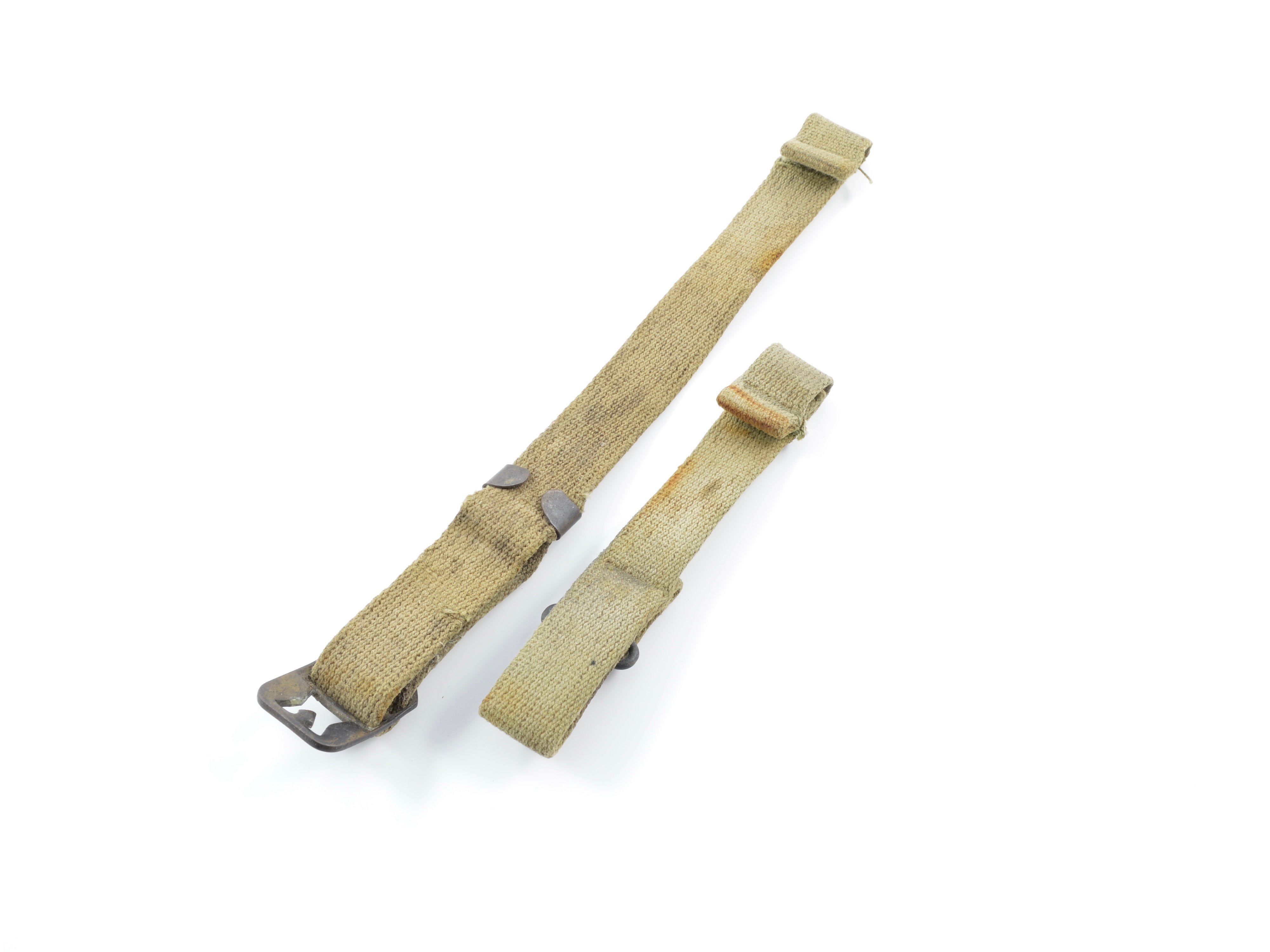 Early-WWII Web Helmet Chinstraps OD#3 (Khaki) — image 5