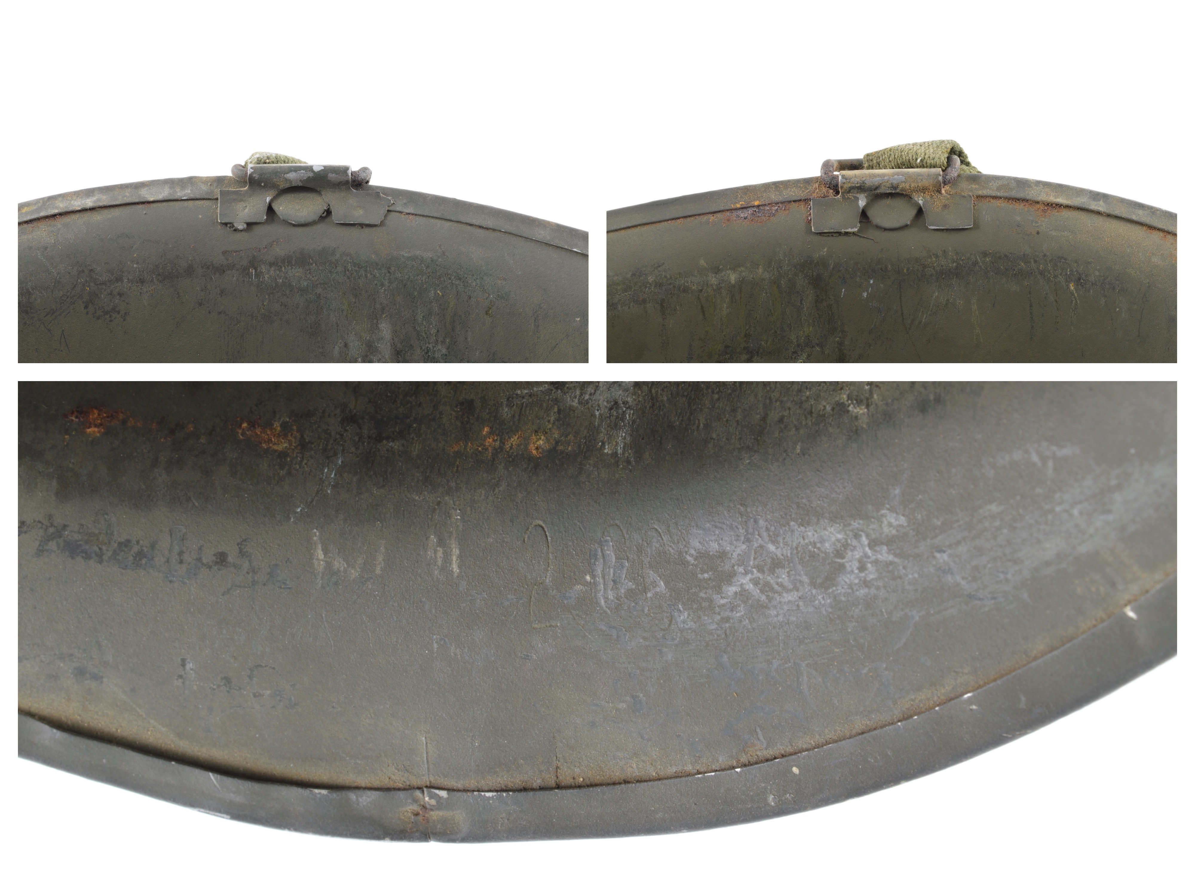 Mid-WWII Swivel Loop M1 Helmet & MSA Liner (1944 Set) — image 7