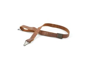 WWII Leather Liner Strap With Flat Green Steel Buckle