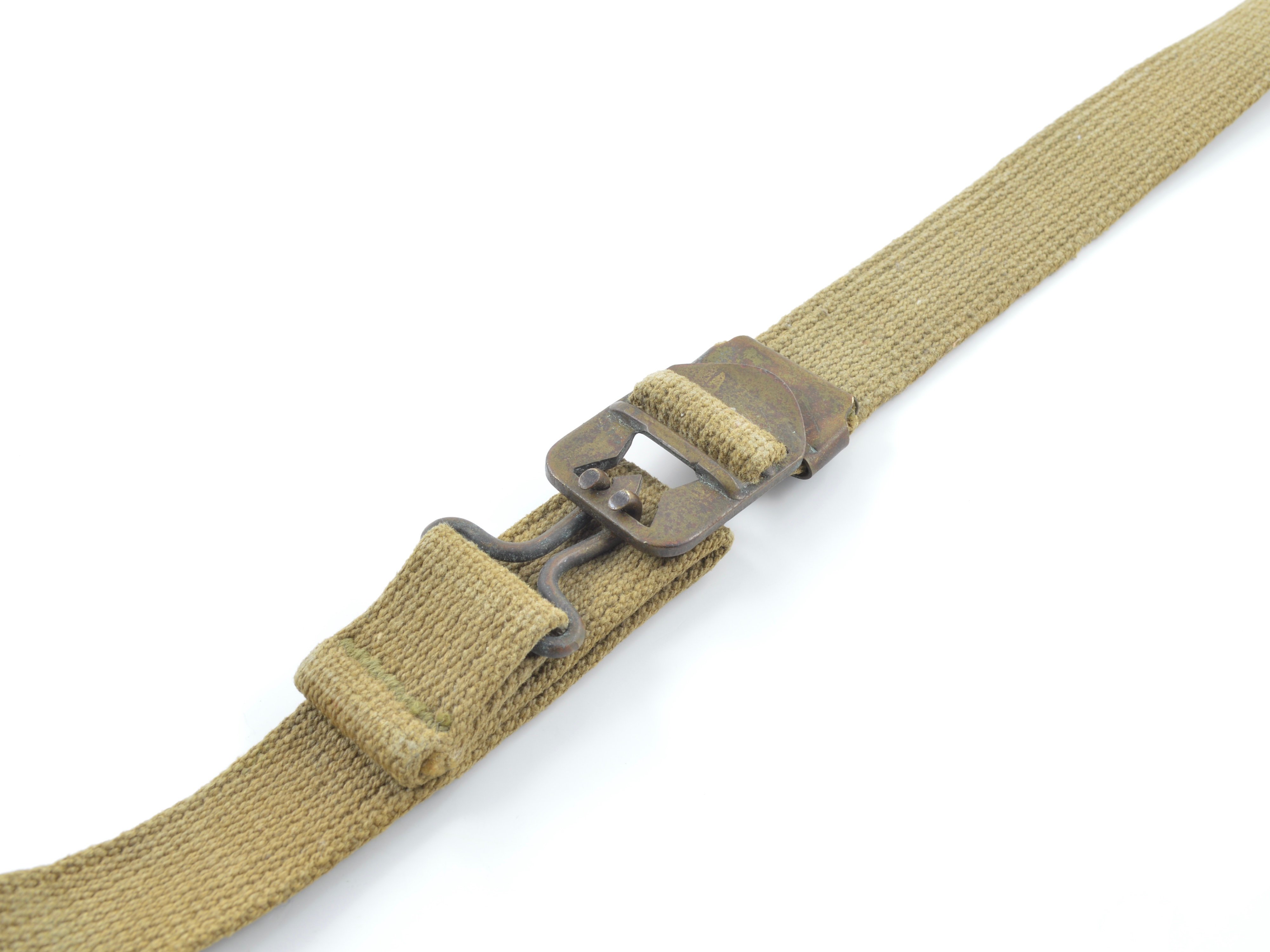 Early-WWII Web Helmet Chinstraps OD#3 (Khaki) — image 2