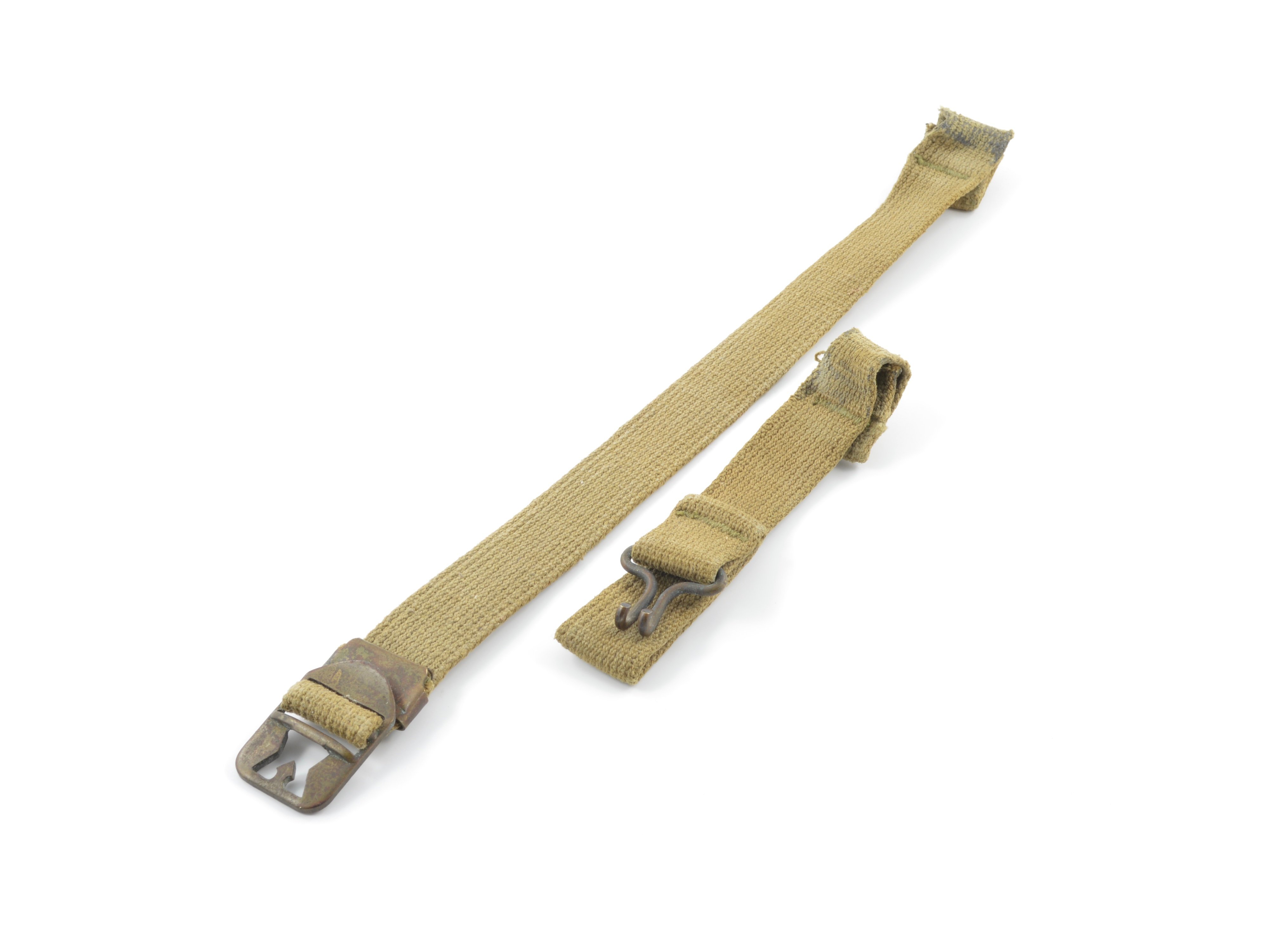 Early-WWII Web Helmet Chinstraps OD#3 (Khaki) — image 3