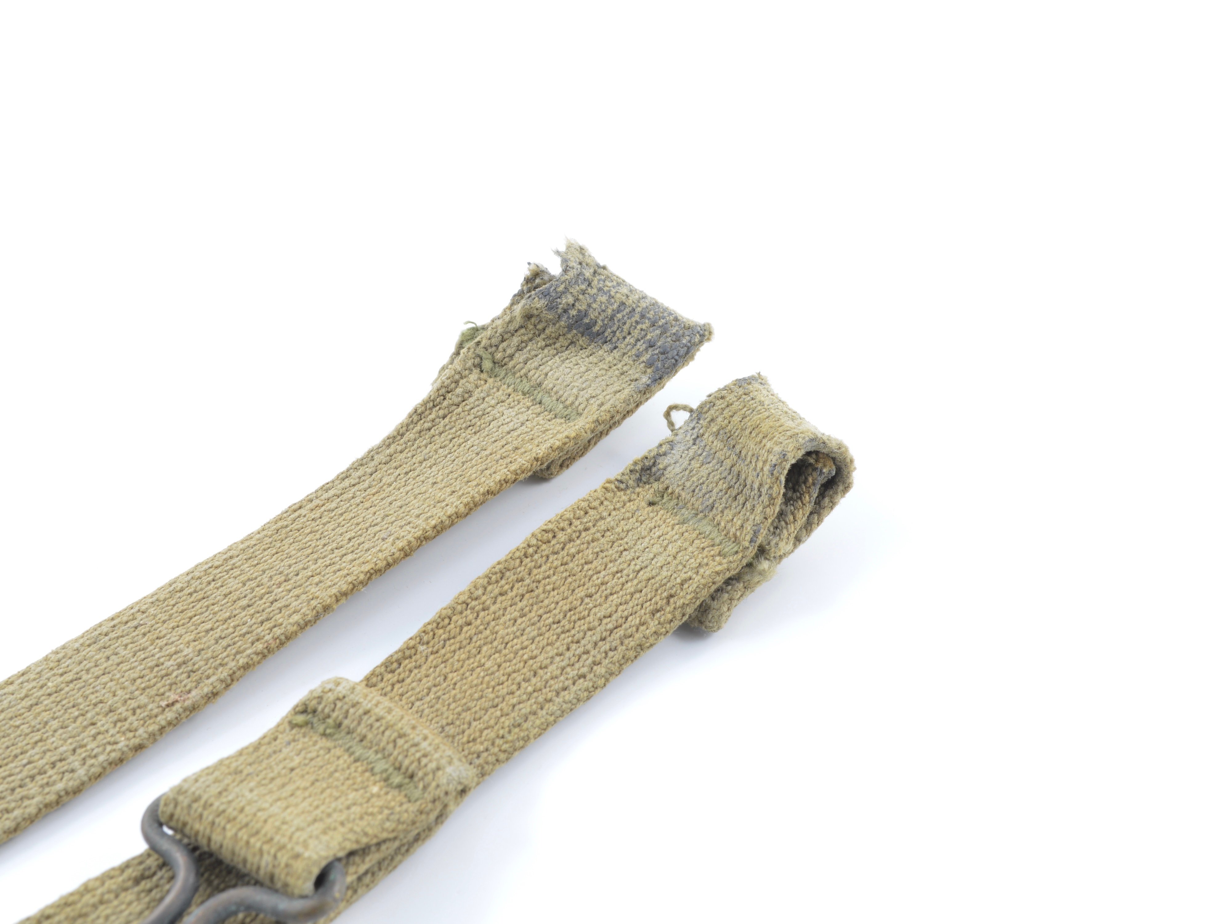 Early-WWII Web Helmet Chinstraps OD#3 (Khaki) — image 4