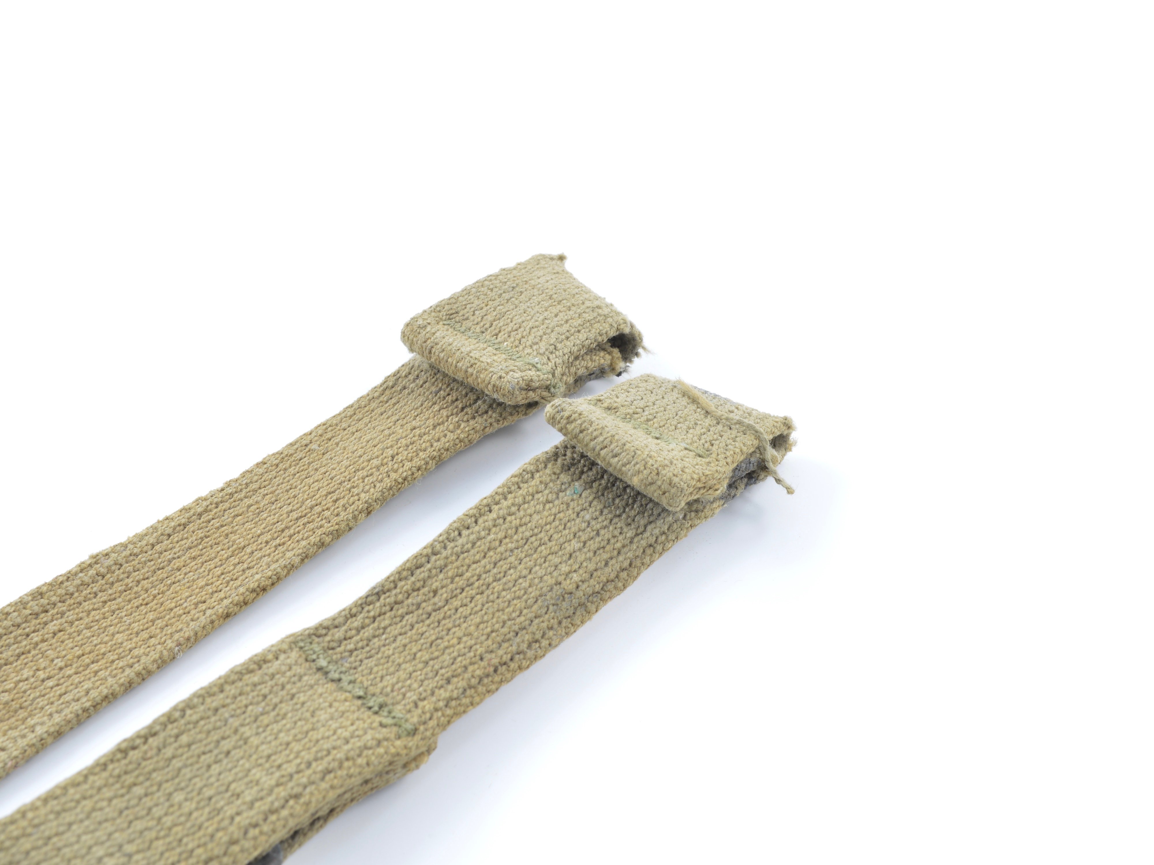 Early-WWII Web Helmet Chinstraps OD#3 (Khaki) — image 6