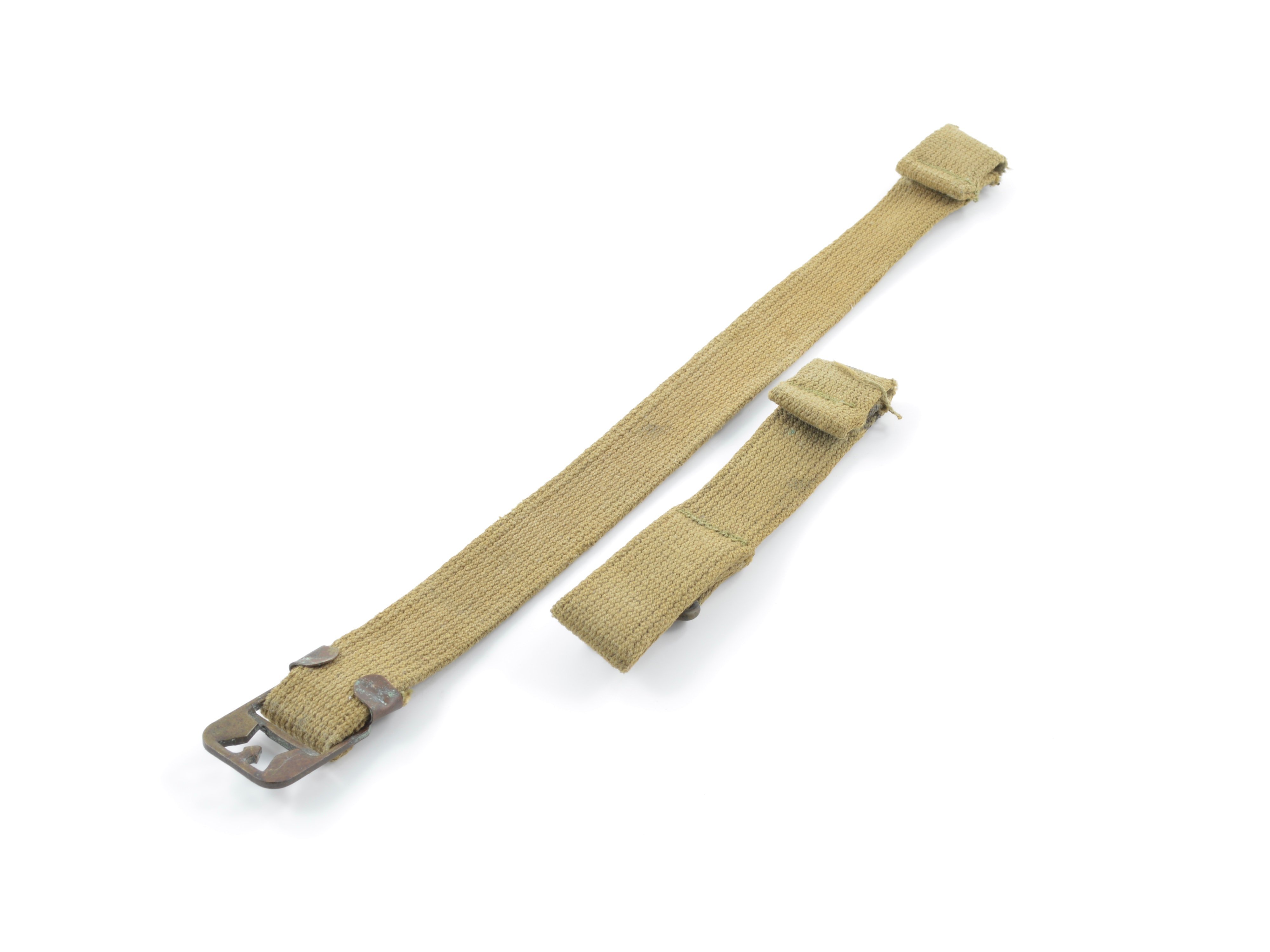 Early-WWII Web Helmet Chinstraps OD#3 (Khaki) — image 7