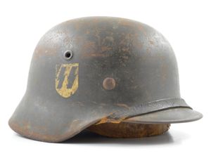 WWII German M40 Waffen SS Single Decal Helmet Set (ET64)