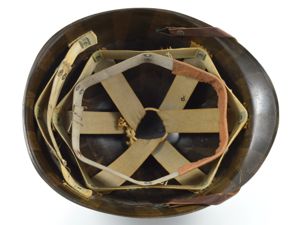 Early-WWII Westinghouse M1 Helmet Liner, Complete Rayon Suspension (Rare)
