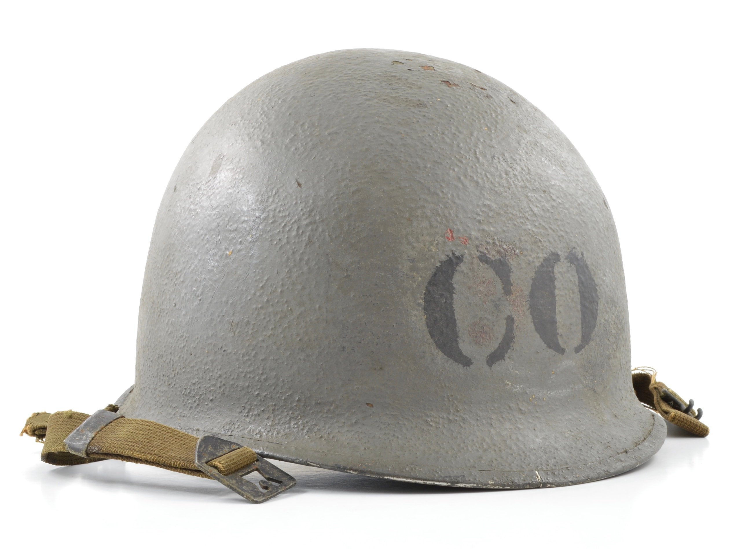WWII Navy Painted Swivel Loop Schlueter 'Commanding Officer' Helmet Shell (1944) — image 12