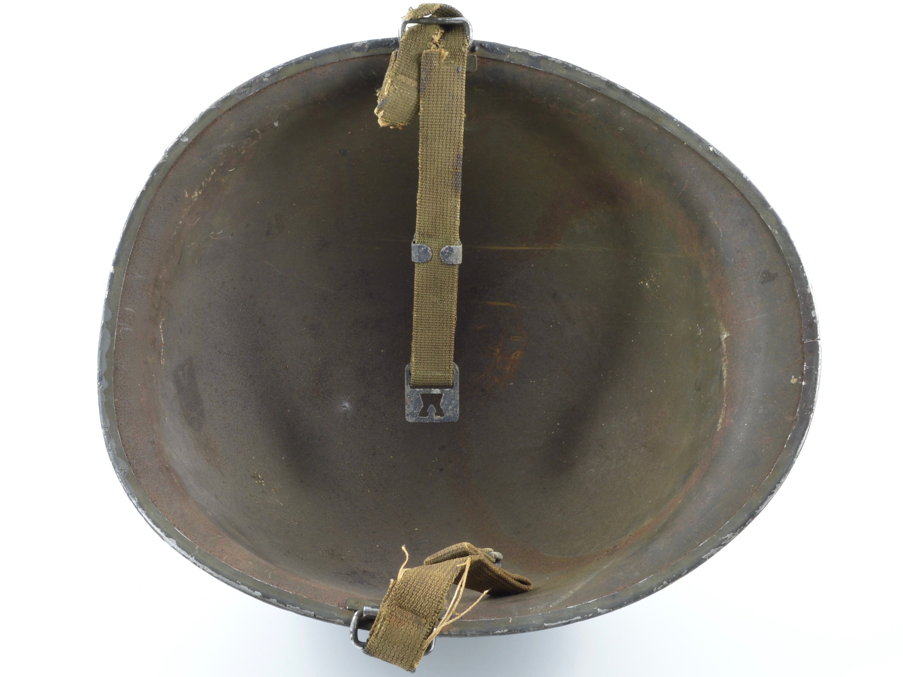 WWII Navy Painted Swivel Loop Schlueter 'Commanding Officer' Helmet Shell (1944) — image 3