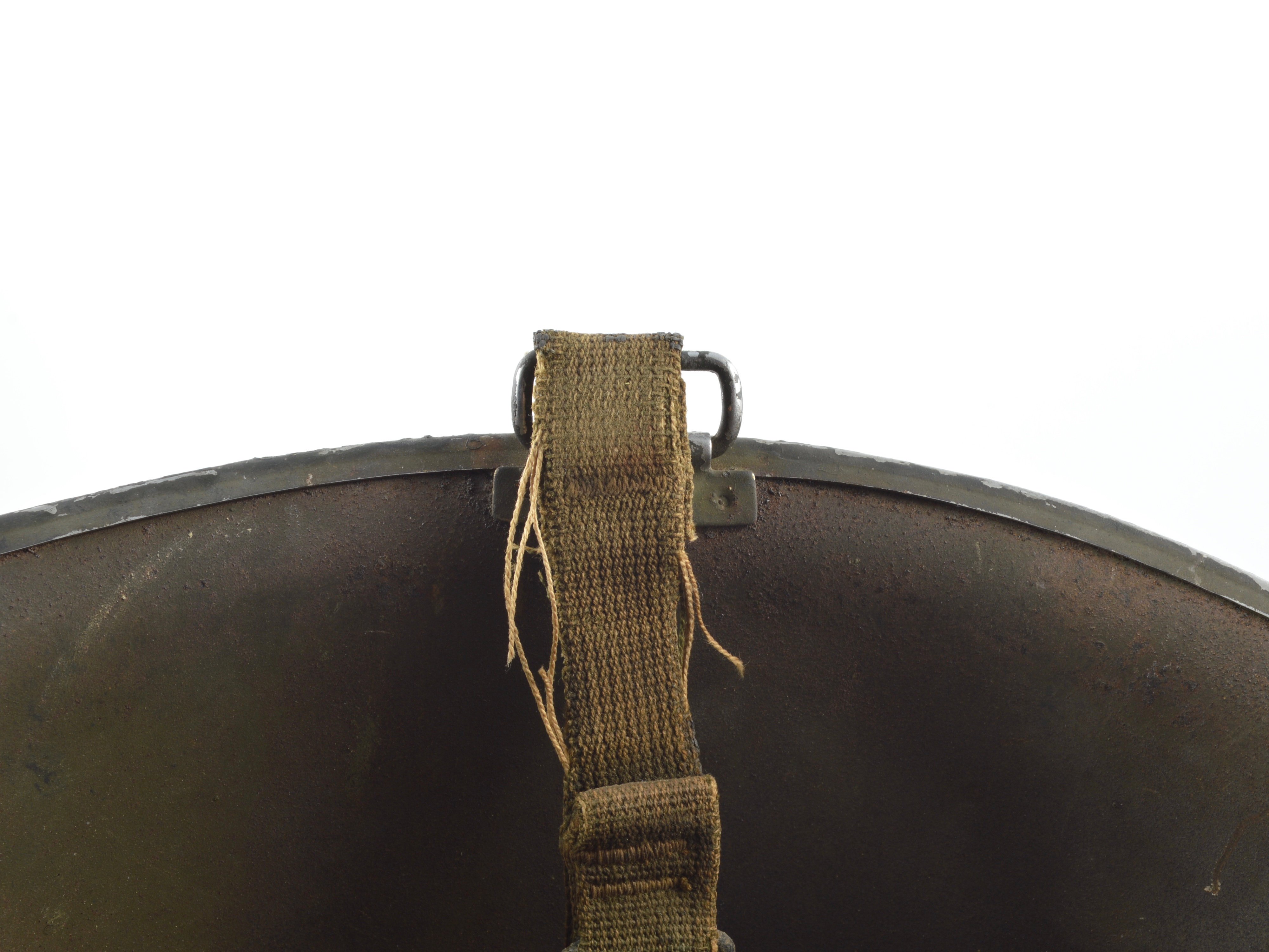 WWII Navy Painted Swivel Loop Schlueter 'Commanding Officer' Helmet Shell (1944) — image 6