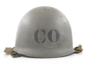 WWII Navy Painted Swivel Loop Schlueter 'Commanding Officer' Helmet Shell …
