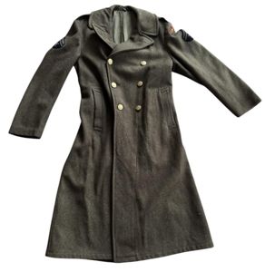 U.S. Wool Overcoat Sized 40L 1942 Dated Badged Technical Corporal …