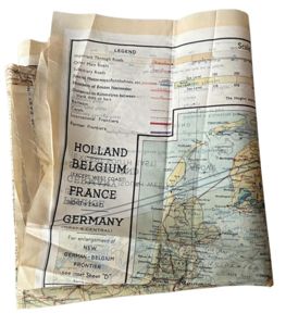 British (Airborne) Silk Escape Map C/D - Nice Used Condition