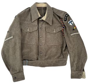 British 1940 Pattern Battle Dress Blouse Orginal Mounted 2nd Army …