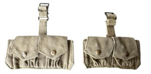 British 1937 Pattern Webbing .303 Ammunition Pouches - Unissued Condition