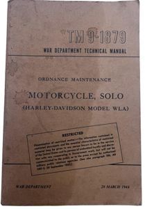 Harley-Davidson Technical Manual For Model WLA TM 9-1879 - Near …