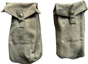 British 1937 Pattern MK11 Basic Pouches - Nice Used Condition