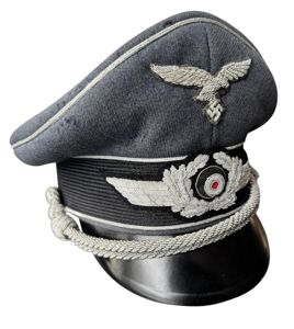 WH (Luftwaffe) Officer's Visor Cap - Nice Used Condition