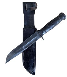 USMC Mark 2 KA-BAR Fighting Knife 'CAMILLUS' With Leather Scabbard …
