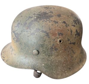 WH (HEER) M42 Steel Helmet 3-tone Normandy Camouflage -Nice Used …
